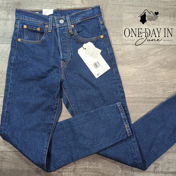 Levi's Button Fly 501 Skinny Jeans Size 24X28 (0) - Picture 1 of 6